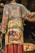 Load image into Gallery viewer, Woodland Wisdom Matinée Duster w/ Florals, Fox &amp; Owl
