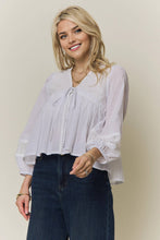 Load image into Gallery viewer, SOLID LONG SLEEVES TOP WITH EYELET