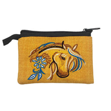 Load image into Gallery viewer, Embroidered Horse Head Farm Art Ecuadorian Coin Purse Pouch