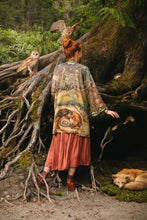 Load image into Gallery viewer, Woodland Wisdom Matinée Duster w/ Florals, Fox &amp; Owl
