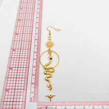 Load image into Gallery viewer, Golden Snake Earrings