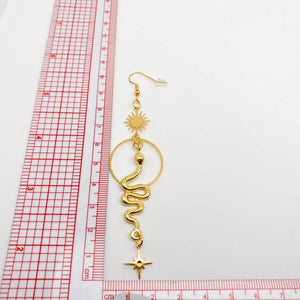 Golden Snake Earrings