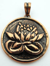 Load image into Gallery viewer, Copper Amulet Pendant- Lotus Flower
