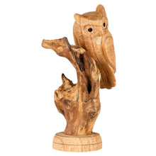 Load image into Gallery viewer, WOODEN PERCHED OWL