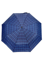 Load image into Gallery viewer, Blue Plaid Manual 8-panel 3-fold Compact Umbrella