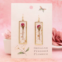 Load image into Gallery viewer, Sweet Pink Flower Dried Flower Earrings