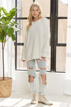 Load image into Gallery viewer, RIBBED TEXTURE OVERSIZED SWEATER