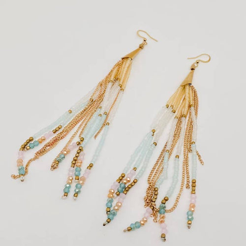 Bohemian Bead Tassel Earrings