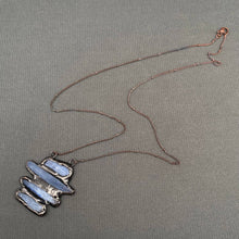 Load image into Gallery viewer, Vintage 4 Kyanite Linked Natural Stone pendant Necklace