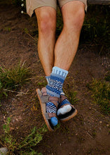 Load image into Gallery viewer, Azure Crew Socks | USA Made Sustainable Mismatched Socks