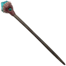 Load image into Gallery viewer, Natural Raw Stone Wooden Hair Stick Rough Crystal Accessory