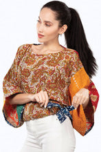 Load image into Gallery viewer, Reversible Kantha Kimono Crop Top