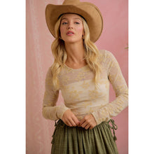 Load image into Gallery viewer, FLORAL EMBROIDERED STRETCH LACE LONG SLEEVE TOP