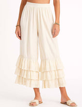 Load image into Gallery viewer, Ladies Solid Color Elastic Waist Pull -On Tiered Ruffle Pants