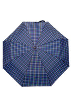 Load image into Gallery viewer, Blue Plaid Manual 8-panel 3-fold Compact Umbrella