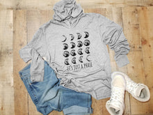 Load image into Gallery viewer, It's Just A Phase - Unisex T-Shirt Hoodie - Moon, Boho