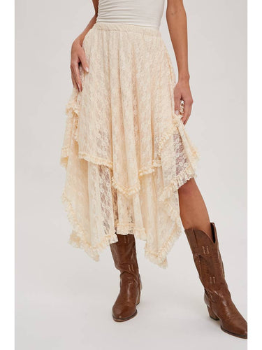 Lace Tiered Midi Shirt
