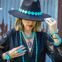 Load image into Gallery viewer, Blue Turquoise Ring set in Antique Copper