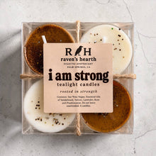 Load image into Gallery viewer, I Am Strong Tealights | Confidence &amp; Empowerment Candles