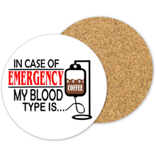 Load image into Gallery viewer, Blood Type is Coffee Funny Coffee Lovers White Ceramic 11oz Coffee Mug Gift Set