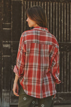 Load image into Gallery viewer, Double Gauze Plaid Oversized Button-Down Shirt