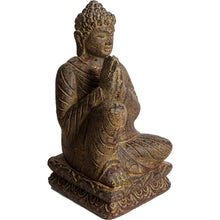 Load image into Gallery viewer, Volcanic Stone Statue - Namaste Resting Buddha