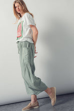 Load image into Gallery viewer, Striped Cotton Drawstring Harem Pants