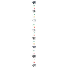 Load image into Gallery viewer, ELEPHANT TIN GARLAND WITH POM POMS AND TIN BOX