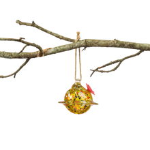 Load image into Gallery viewer, Yellow Planet Art Glass Hummingbird Feeder