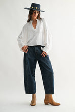 Load image into Gallery viewer, Boho-Chic Embroidered White Peasant Blouse