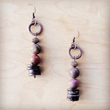 Load image into Gallery viewer, **Genuine Picasso Jasper Earrings w/ Wood Accents 225s