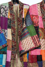 Load image into Gallery viewer, Reversible Kantha Silk Kimono Jacket