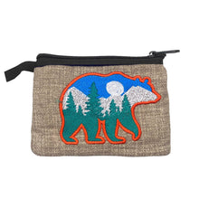 Load image into Gallery viewer, Embroidered Bear Wildlife Nature Ecuadorian Coin Purse Pouch