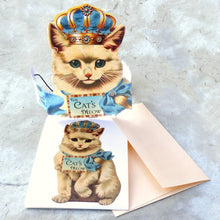 Load image into Gallery viewer, Greeting Card with Tiara, Cat's Meow, Cat with Crown