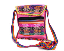 Load image into Gallery viewer, Tribal Peruvian Square Fringe "Julia" Crossbody Purse Bag