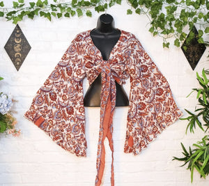 Floral Wrap Top | Yellow/ One Size
