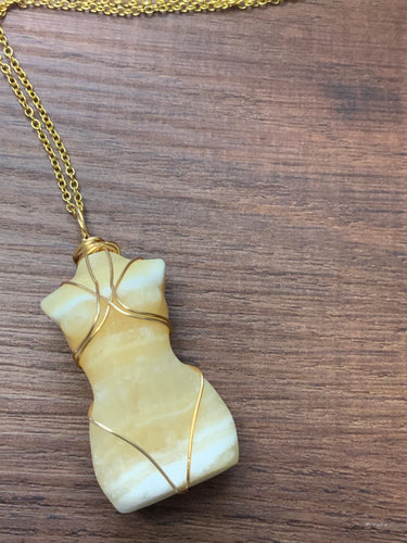 Venus Orange Calcite Necklace