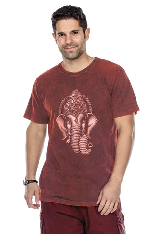 Ganesh T-shirt in Rich Maroon