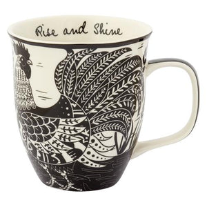 "Rise & Shine" Rooster Art Mug