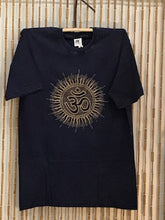 Load image into Gallery viewer, Om Print Blue T-Shirt