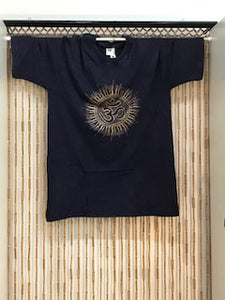 Om Print Blue T-Shirt